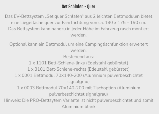MB CAMPING-BUS / PORTER MEILENBERG Edition / ES-VANS Made in Austria