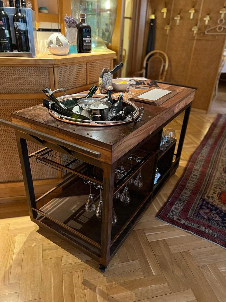 MB SERVIERWAGEN /servingtrolly DESE I DesignMEILENBERG austrian-handmade